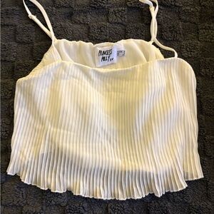 Princess Polly Cream Pleated Camisole